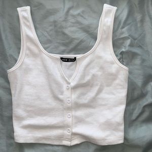 white crop top from shein size small